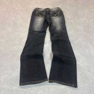 Angels Jeans Womens Size 5 Dark Wash Bootcut Denim Low Rise Contrast Stitch 3261